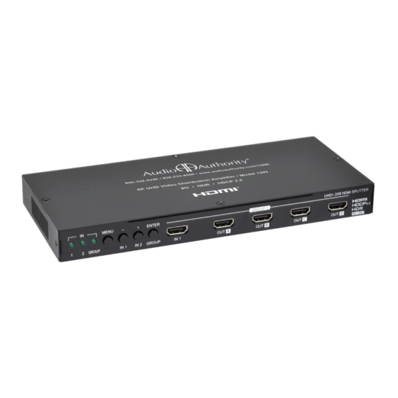 Audio Authority Ascentic 1399 User Manual