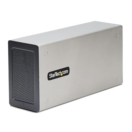 StarTech.com 2TBT3-PCIE-ENCLOSURE Quick Start Manual