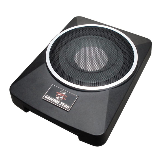 Ground Zero GZUB 1000ACT active User Manual