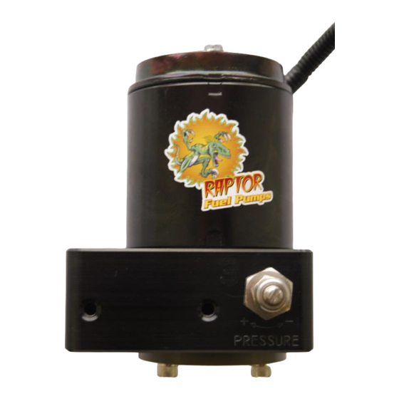 User Manuals: PureFlow Raptor FRRP-100 Fuel Pump