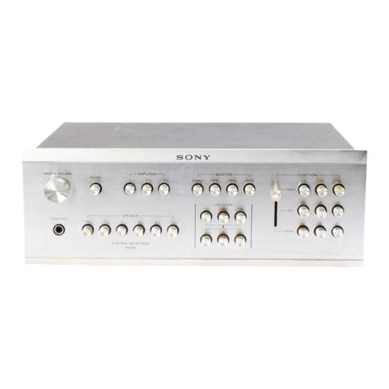 Sony SB-3335 Audio System Selector Manuals