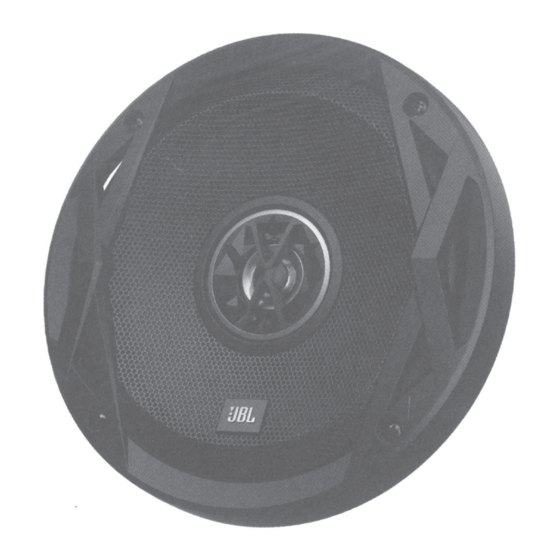 Harman JBL CLUB SPEAKERS Installation Manual