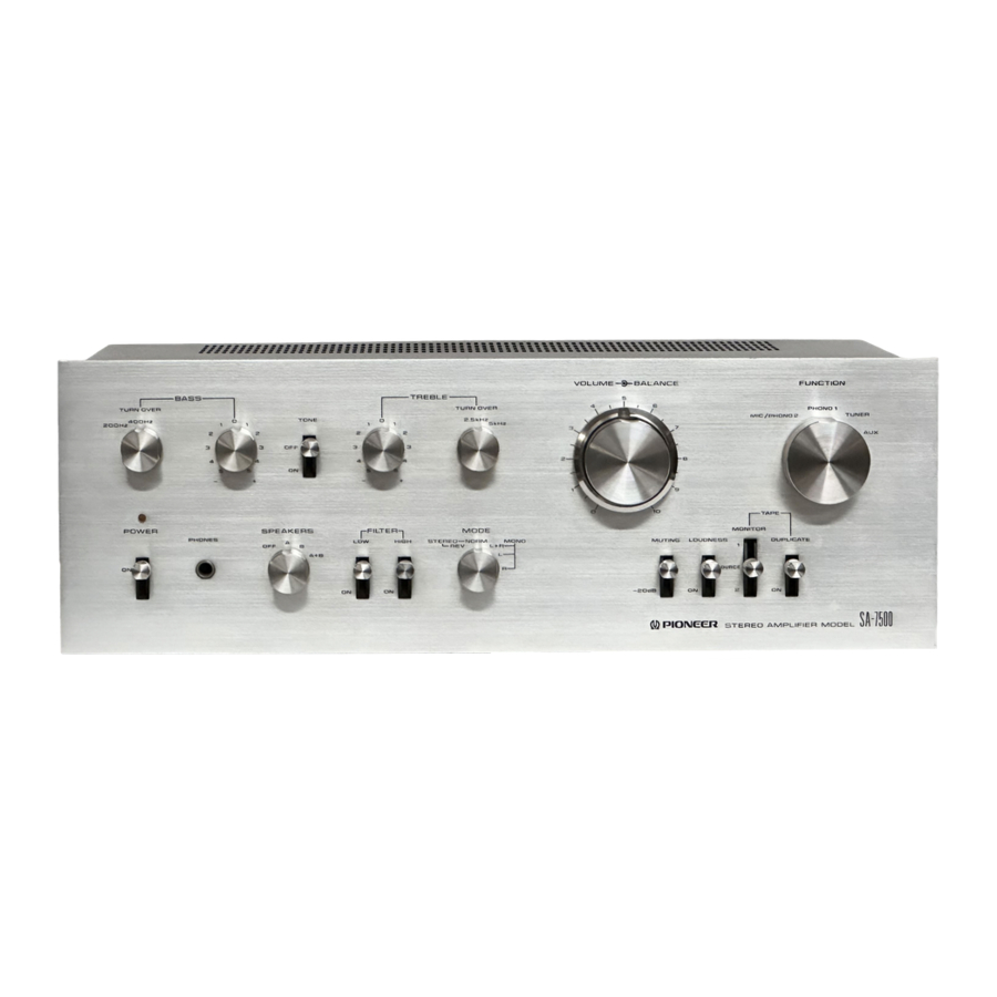 Pioneer SA-7500 Manual