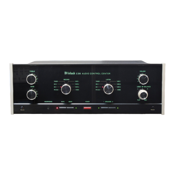 MCINTOSH C36 OWNER'S MANUAL Pdf Download | ManualsLib