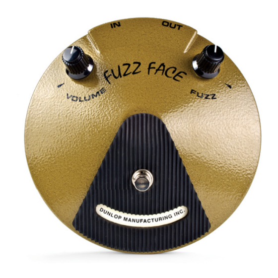 DUNLOP EJF1 ERIC JOHNSON SIGNATURE FUZZ FACE USER MANUAL Pdf Download ...