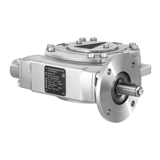 AUMA GS 50.3 Part-Turn Gearbox Manuals