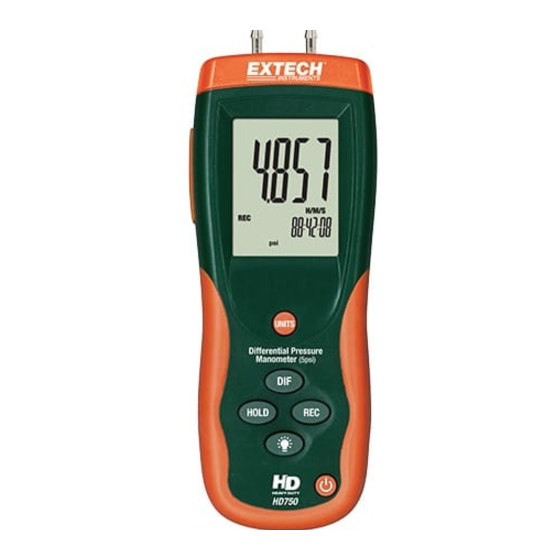 Extech Instruments HD750 User Manual