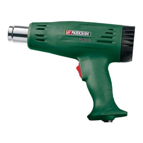 Parkside PHLG 2000 B1 Operation And Safety Notes