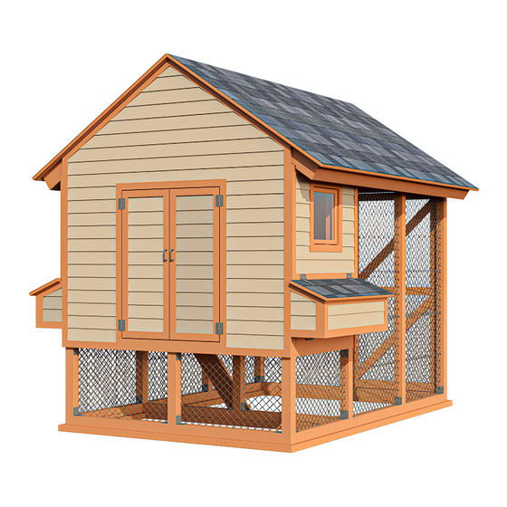 EASY COOPS Chicken Coop Plan 8x12 Assembly Instructions Manual