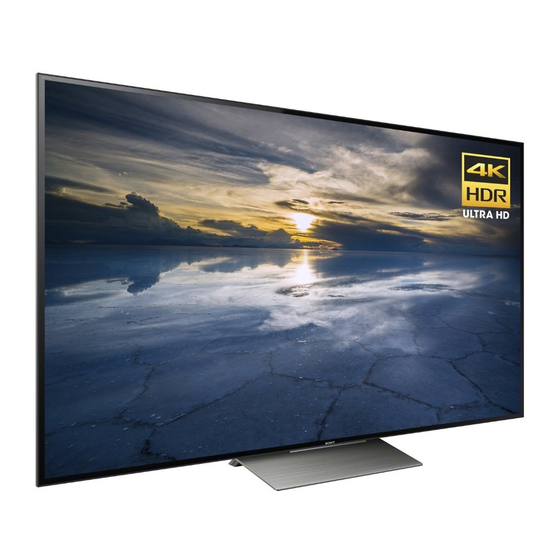 Sony XBR-75Z9D Reference Manual