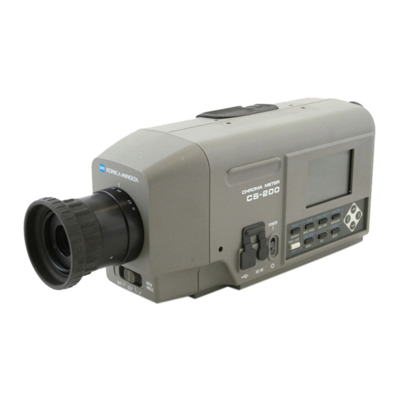 Konica Minolta CHROMA METER CS-200 Instruction Manual