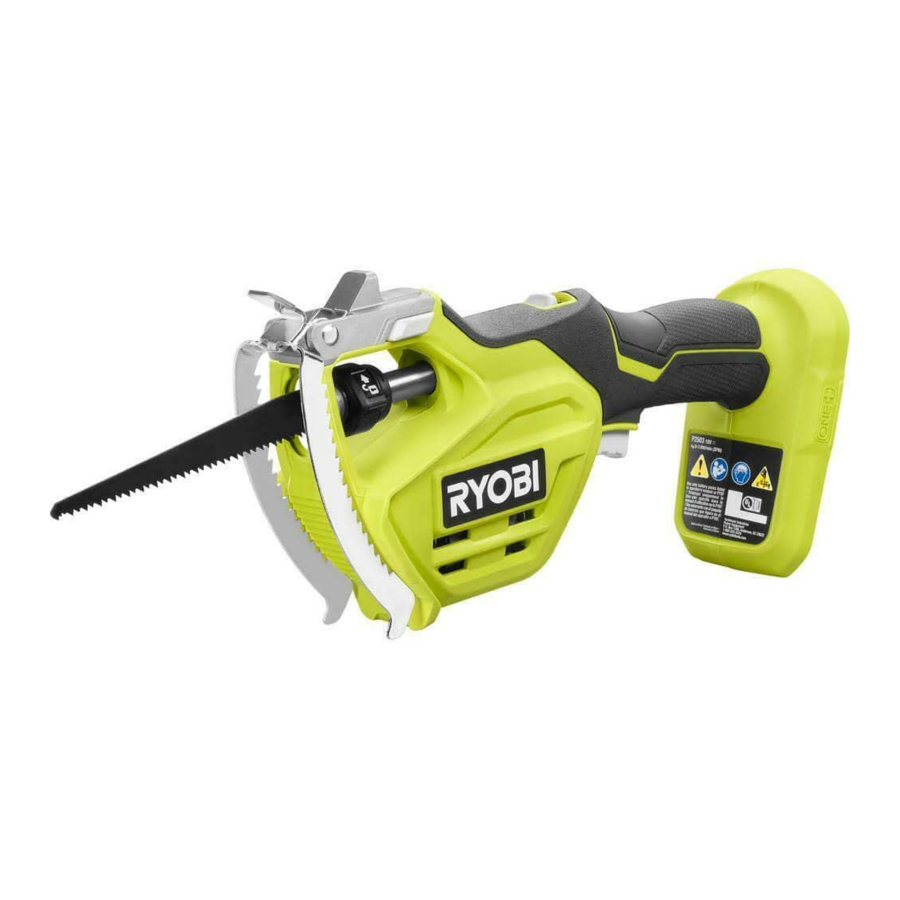 Ryobi P2503 - 18 VOLT RECIPROCATING PRUNING SAW Manual