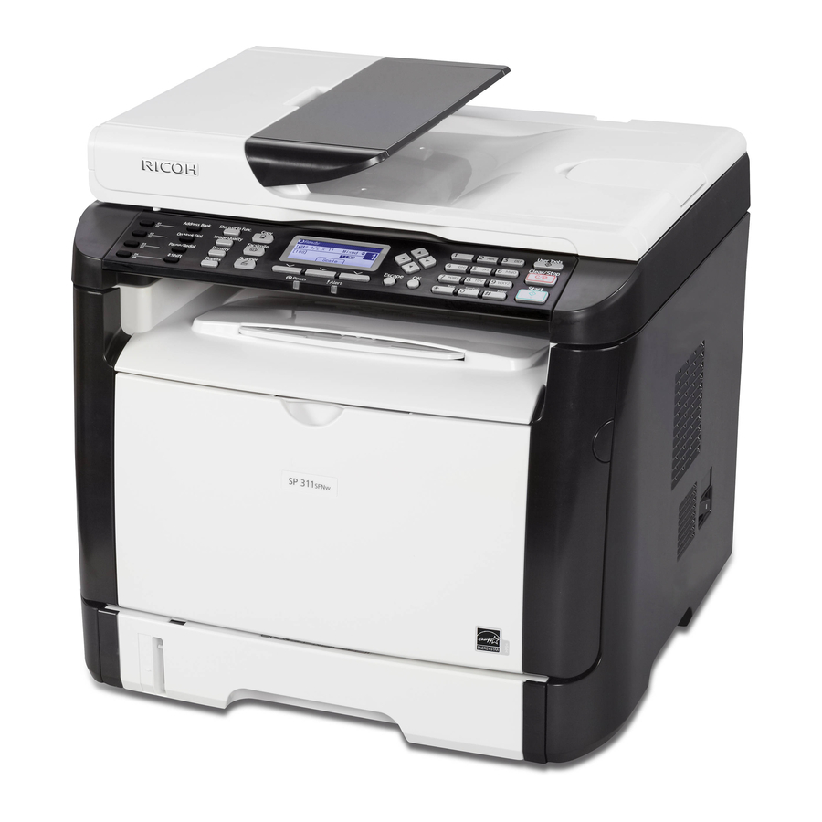 Ricoh SP 311SFNw Getting Started Manual
