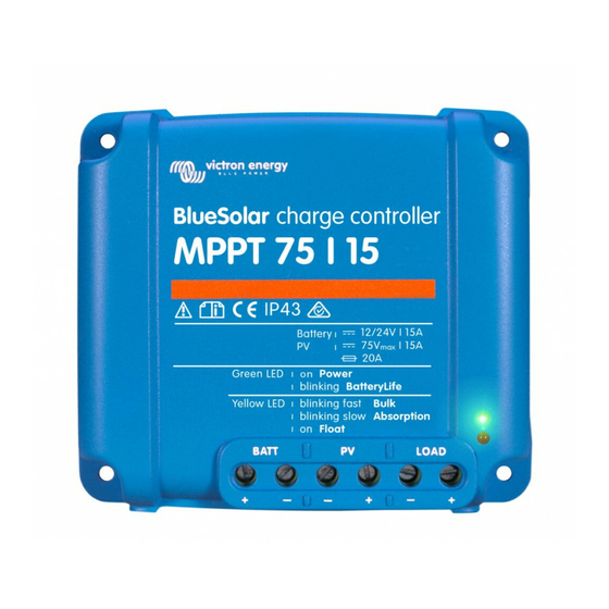 Victron energy BlueSolar MPPT 75/10 Manual