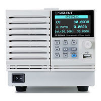Siglent SPS5000X Series Quick Start Manual