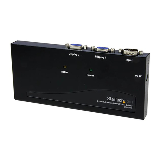 StarTech.com ST122PRO Installation Manual
