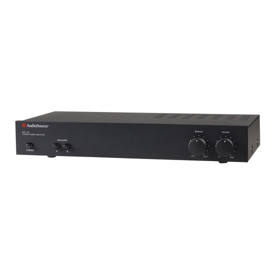 AudioSource AMP100 Owner's Manual