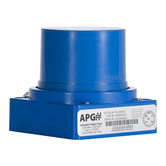 APG IRU-2 4 Series Operator's Manual