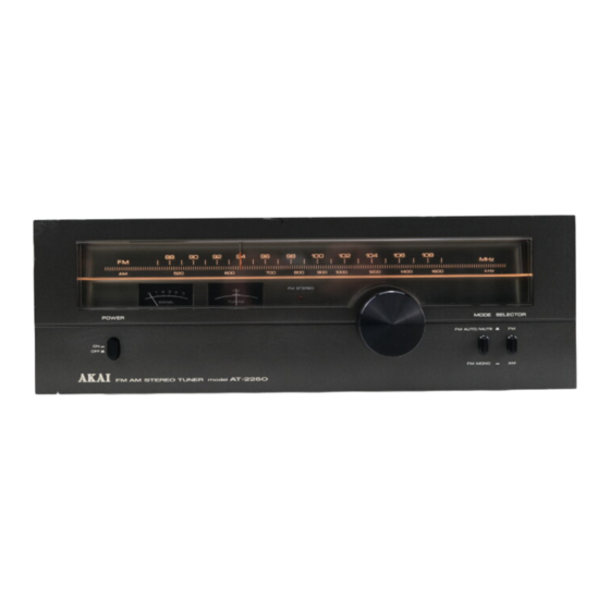 Akai AT-2250 Operator's Manual