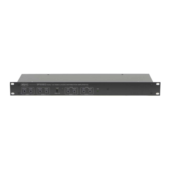 ELPRO SP205EQ Distribution Amplifier Manuals