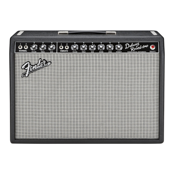 Fender 65 Deluxe Reverb Operating Instructions Manual