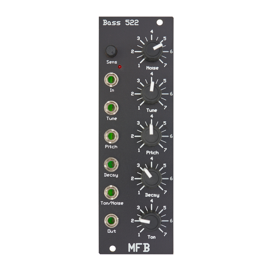 MFB Bass 522 - Drum Manual