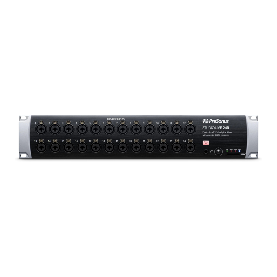 PreSonus StudioLive 24R Manual