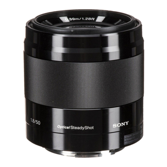 Sony SEL50F18 Precautions Before Using