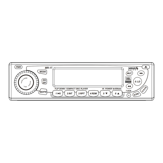 JBL MR-17 Operation Manual