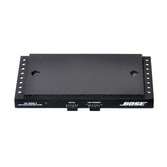 Bose 1401 II Series Service Manual