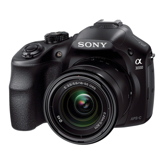 Sony ILCE-3000K Mirrorless Digital Camera Manuals