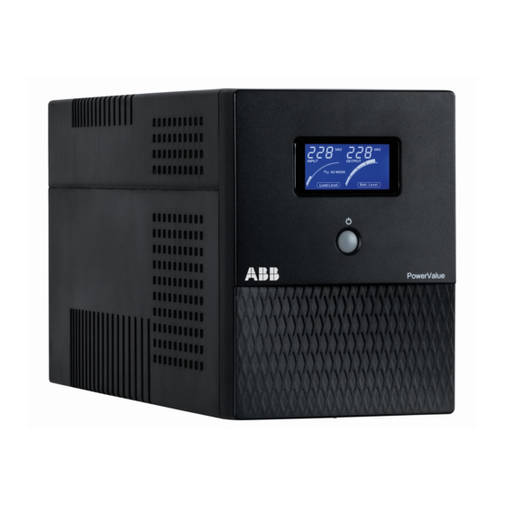 ABB PowerValue 11 LI Pro 600 VA Manuals