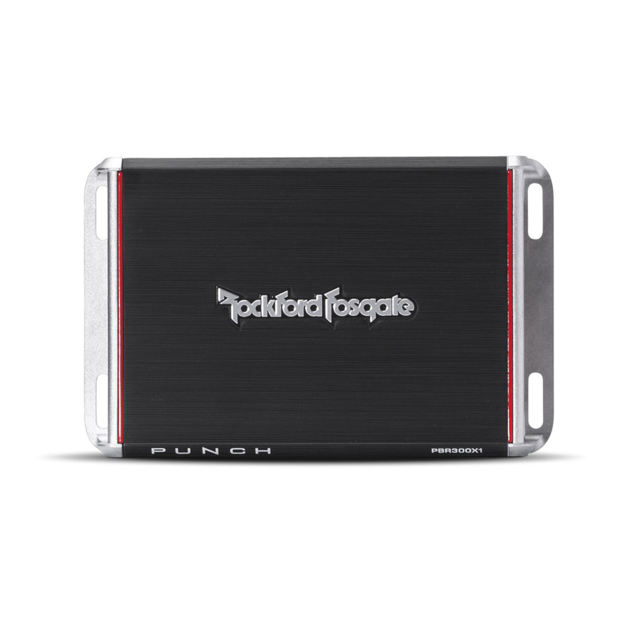 Rockford Fosgate Punch PBR300X1 Installation & Operation Manual