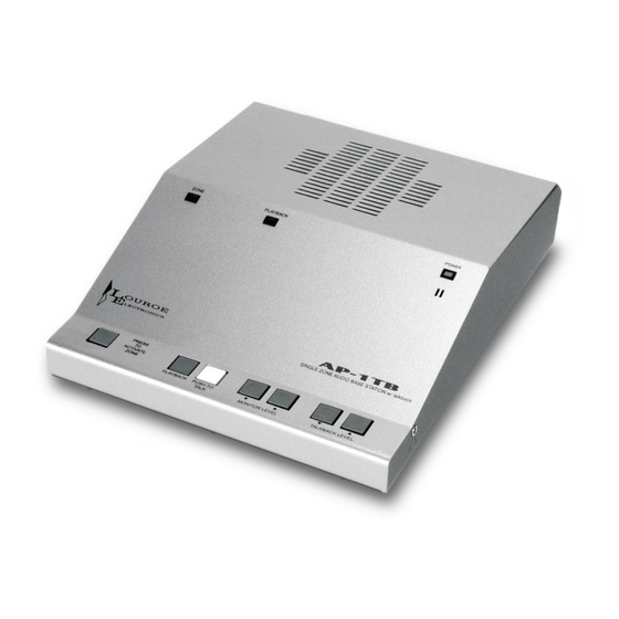 Louroe Electronics AP-1TB Installation And Operating Instructions Manual
