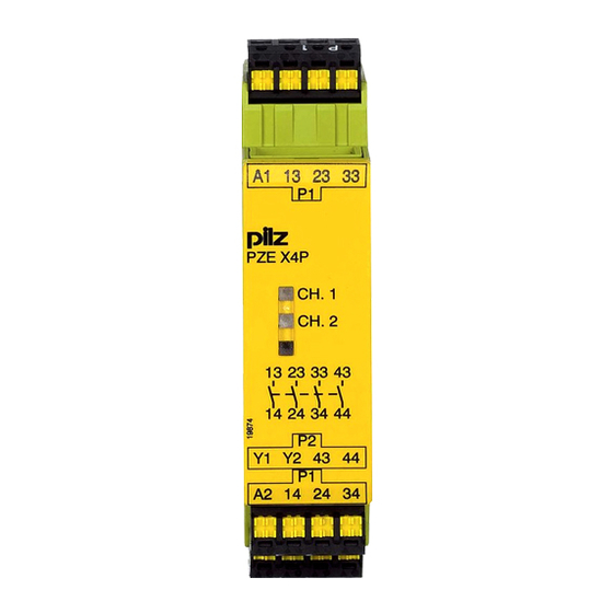 Pilz PZE X4P Operating Instructions Manual