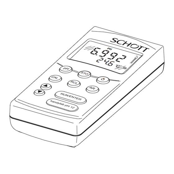 SCHOTT handylab pH 12 Operating Manual