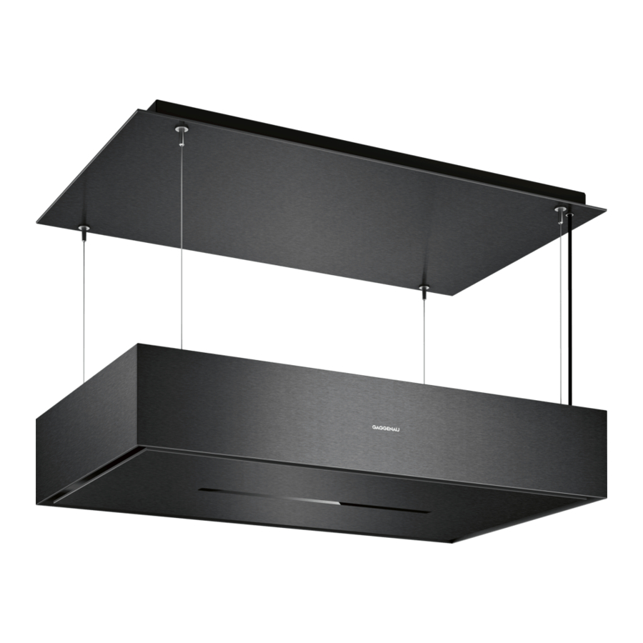 Gaggenau AC270101 User Manual And Installation Instructions
