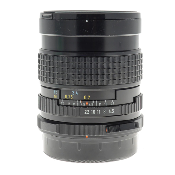 Pentax SMC 67 Shift 75mm f/4.5 Operating Manual