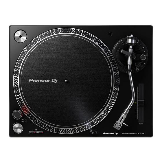 PIONEER DJ PLX-500-K Operating Instructions Manual