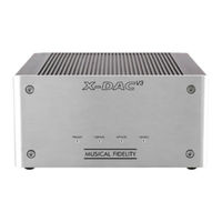 Musical Fidelity X-DAC V3 Instructions For Use