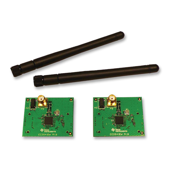 Texas Instruments CC2541EMK Quick Start Manual