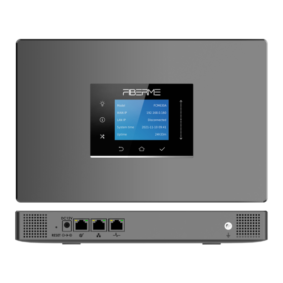 Fiberme FCM630A Quick Installation Manual