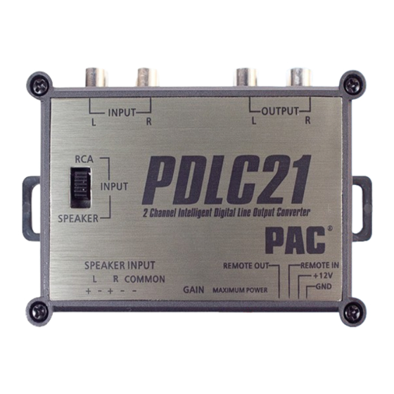 PAC PDLC21 Owner's Manual