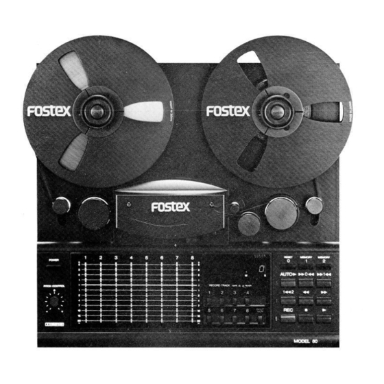 Fostex 80 Owner's Manual