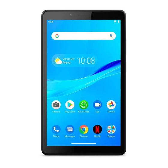 Lenovo Tab M7 Safety, Warranty & Quick Start Manual