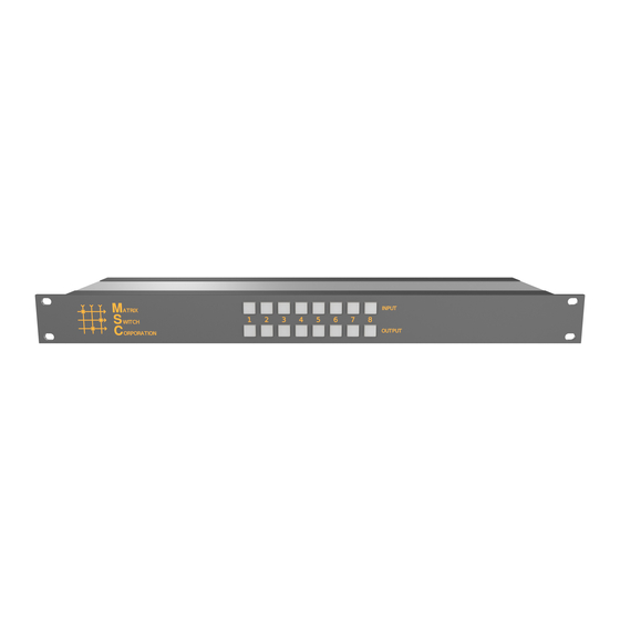 Matrix Switch Corporation MSC-HD88L Product Manual