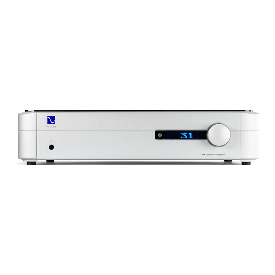 PS Audio BHK Signature Preamplifier Instructions For Use Manual