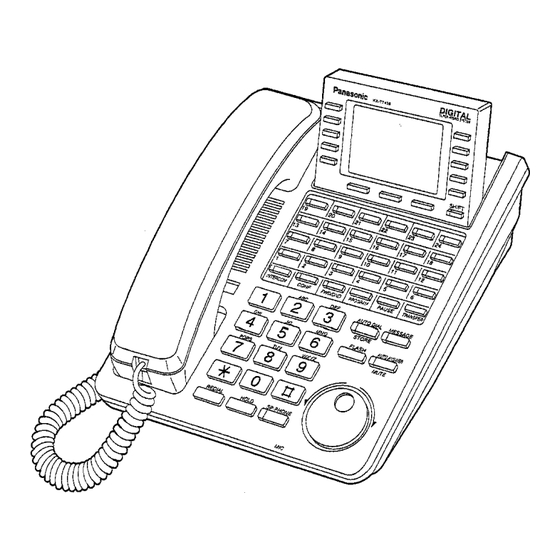 User Manuals: Panasonic KX-T7450 Proprietary Telephone