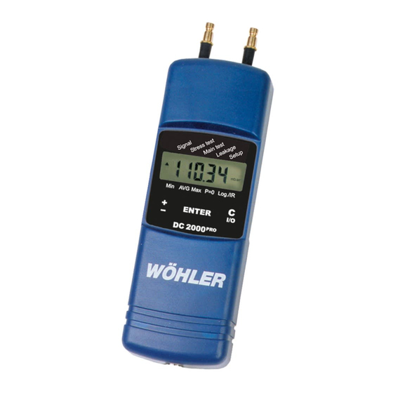 Wohler DC 2000PRO User Manual