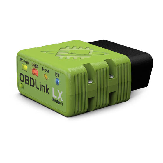 OBDLink LX Bluetooth Quick Start Manual